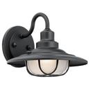75W 1-Light Incandescent Outdoor Wall Sconce in Textured Black