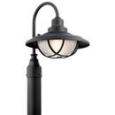 100W 1-Light Post Mount Lantern in Textured Black
