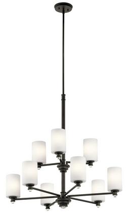 100W 9-Light Incandescent Chandelier in Olde Bronze