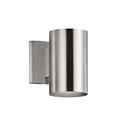 1-Light 65W Outdoor Wall Cylinder in Brushed Aluminum