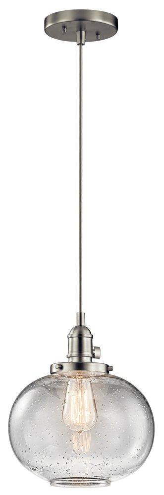 Kichler Lighting Brushed Nickel 11-1/4 in. 1-Light Mini Pendant 
