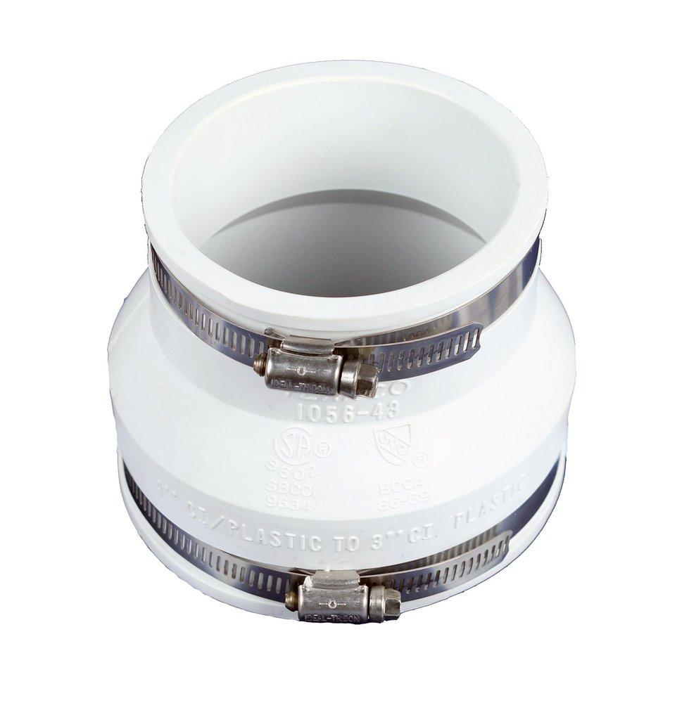 Fernco Cast Iron Reducing PVC Flexible Coupling 