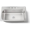 KOHLER Stainless Steel 33 x 22 in. Single Bowl Drop-in Kitchen Sink in Stainless Steel 