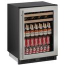 U-Line Stainless Frame 24 in. 5.4 cu. ft. Beverage Cooler