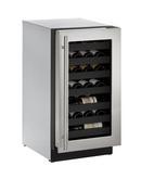 3.6 cf Built-In Wine Cooler in Stainless Steel with Grey