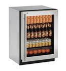 U-Line Stainless Steel 23-5/8 in. 4.9 cu. ft. Compact, Counter Depth, Full Refrigerator 