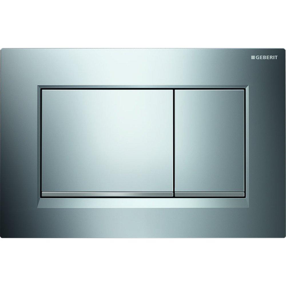 Geberit Polished Chrome/Matte Chrome Dual Flush Actuator Plate 
