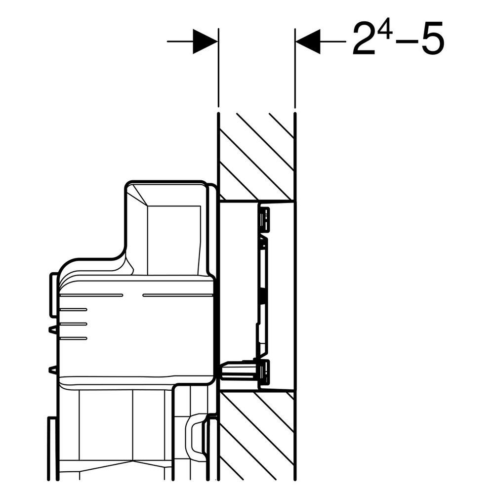 Geberit Brushed Chrome Dual Flush Actuator Flush Plate 