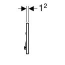 Geberit White/Polished Chrome ACTUATOR PLATE TYP 30 WHITE-GLOSS-WHITE 