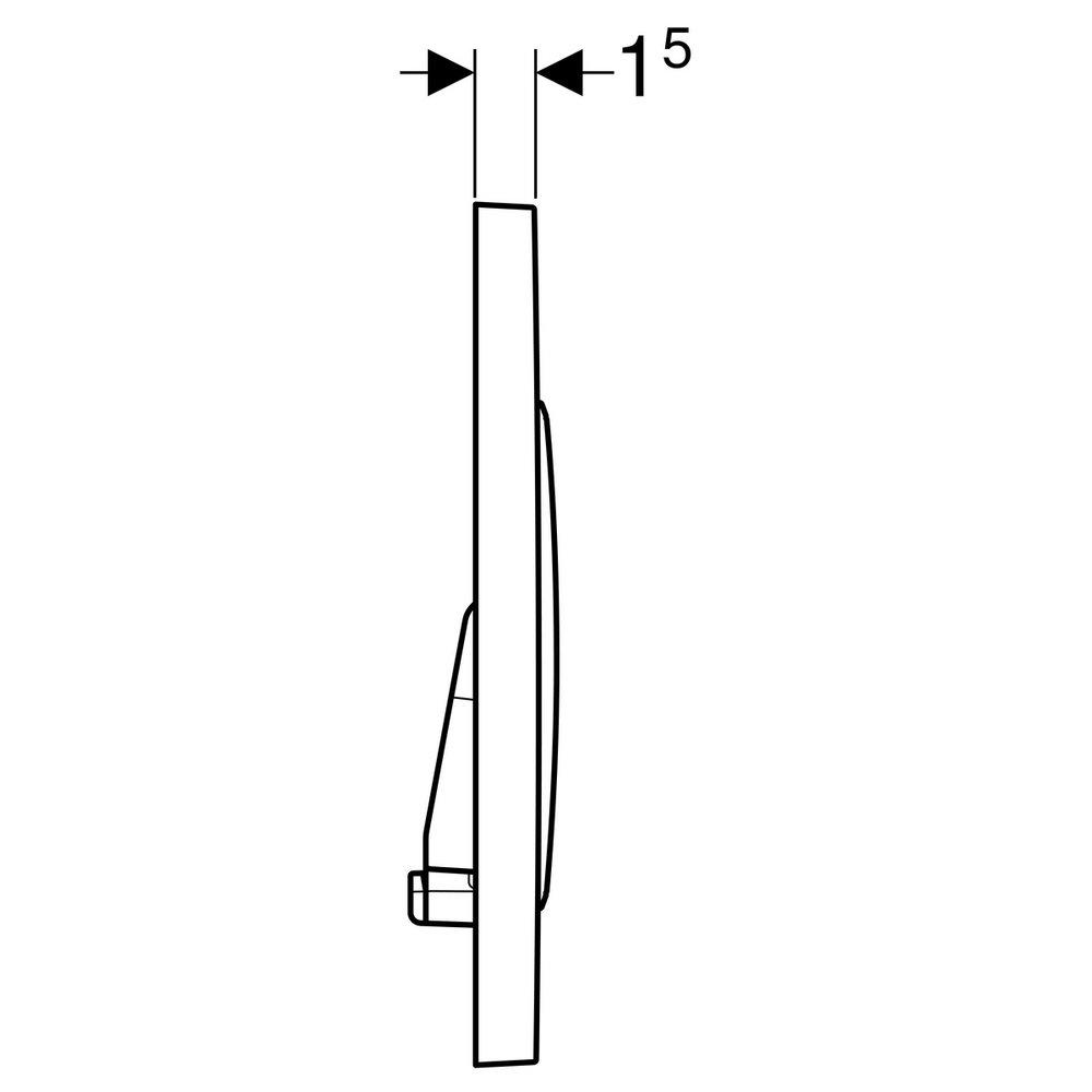 Geberit Polished Chrome/Matte Chrome Dual Flush Actuator Plate 