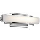 21W LED Bathroom Vanity Wall Sconce with Etched Opal Glass in Polished Chrome