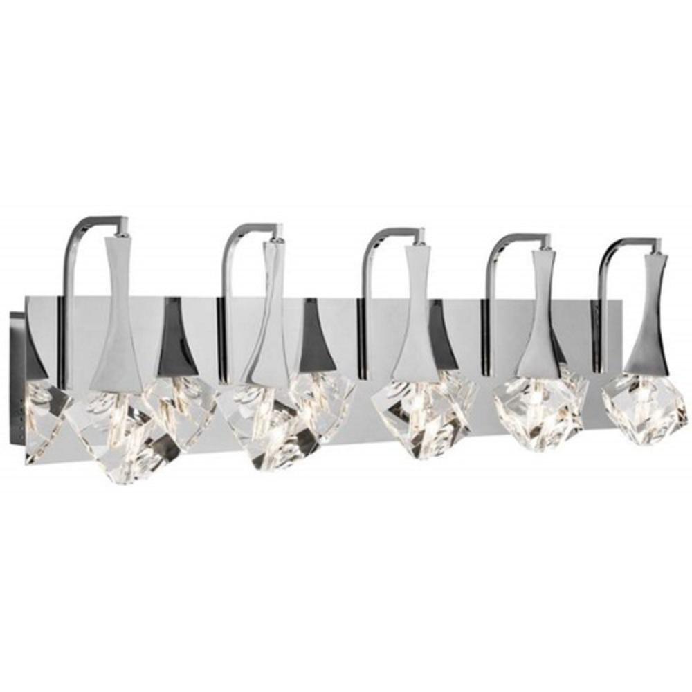 &eacute;lan Polished Chrome 24.9W 5-Light LED Vanity Fixture 
