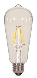 SATCO Clear/Warm White ST19 Dimmable LED Light Bulb with Medium Base 