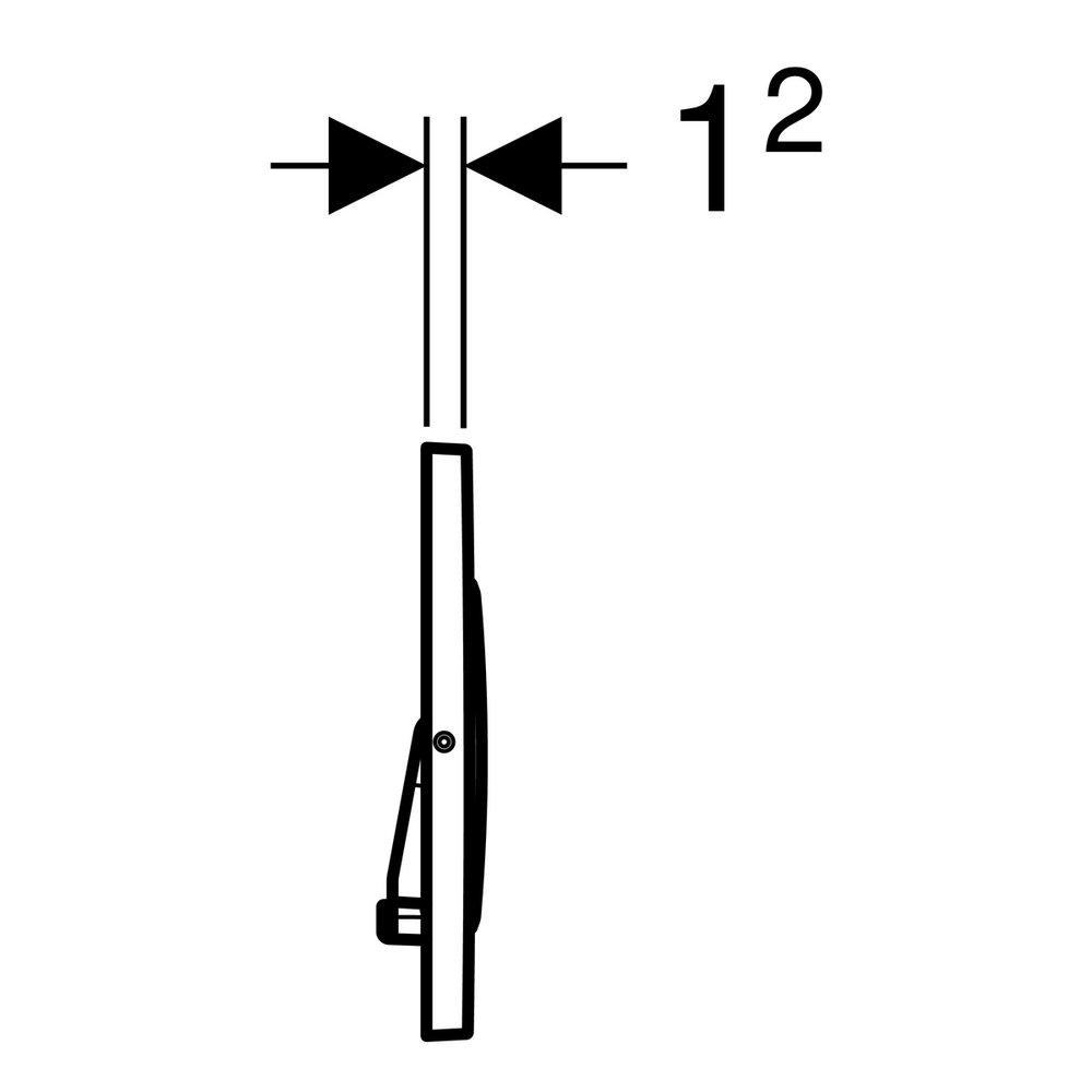 Geberit Brushed Stainless Steel/Polished Stainless Steel Dual Flush 316 Stainless Steel Actuator Plate 