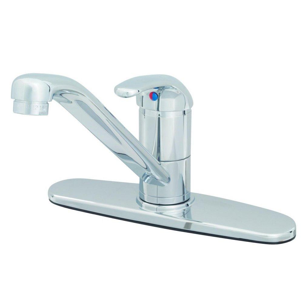 T&S Brass Chrome Lead Law Compliant SINGLE LEVER FAUCET 9 SWIVEL SPOUT 1.5 GPM VR AERATOR FLEXIBLE SUPPLIES DECK PLATE 