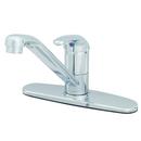 Single Lever Faucet, 9" Spout, Swivel Base, 10" Deckplate, VR 0.5 GPM Spray Device