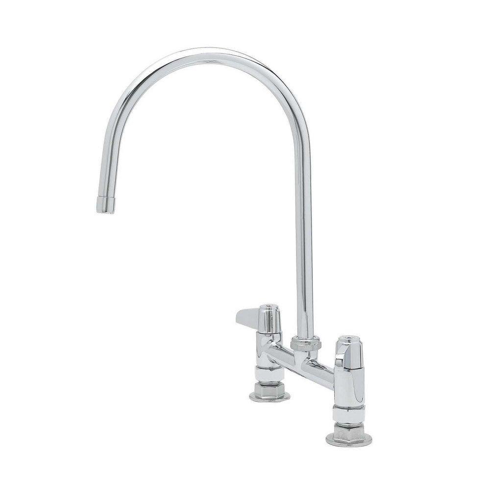 T&S Brass Chrome Lead Law Compliant EQUIP 8 DECK MOUNT FAUCET LEVER HANDLES 9 SWIVEL GN & 1/2 NPT SUPPLY NIPPLE KIT 