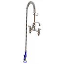 T&S Brass Polished Chrome Base Supply Nipple Kit Add On Faucet with Double Lever Handle 