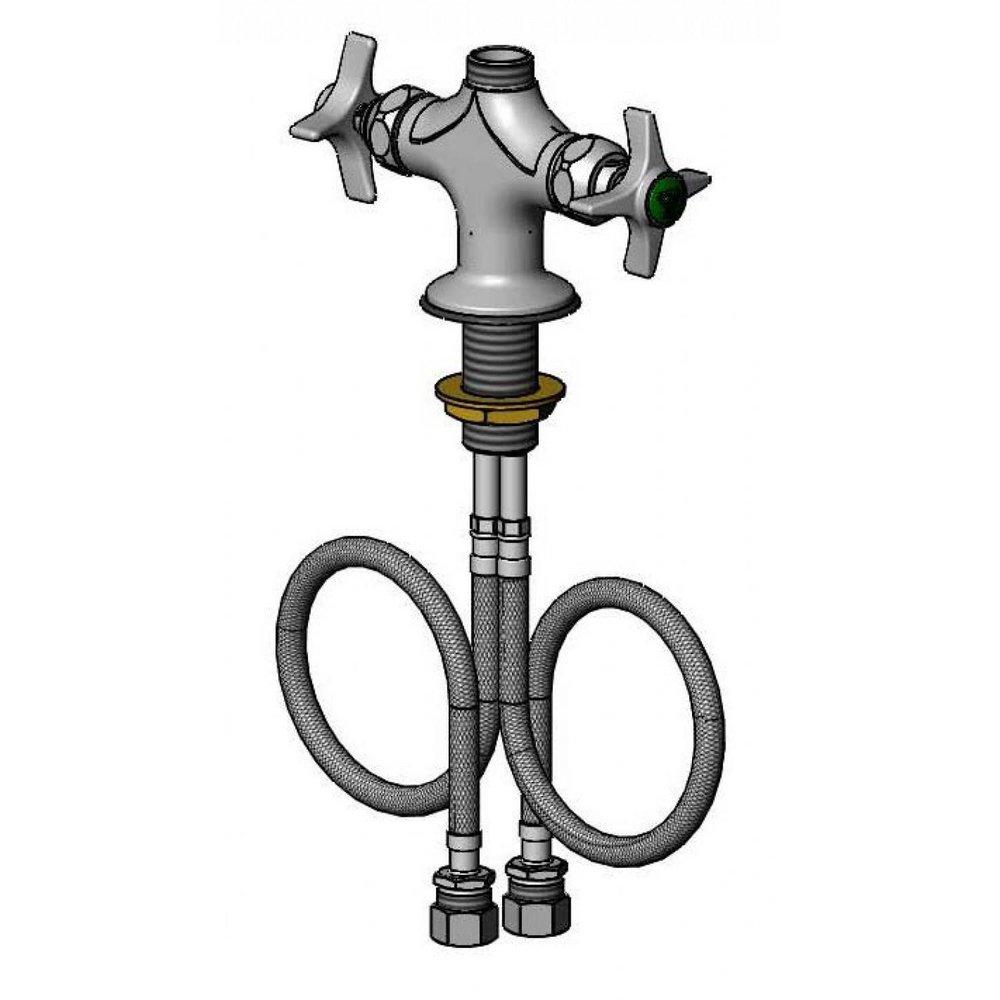 T&S Brass Chrome Plated Brass Base Faucet Assembly 