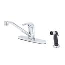 T&S Brass Polished Chrome SINGLE LEVER FAUCET 48 SIDESPRAY 9 SWIVEL SPOUT 1.5 GPM VR AERATOR FLEXIBLE HOSES 