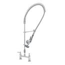 T&S Brass Polished Chrome Plated Two Handle Lever Deck Mount Food Service Faucet 