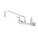 T&S Brass Polished Chrome Two Handle Lever Wall Mount Faucet 