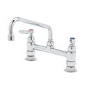 T&S Brass Chrome Lead Law Compliant 8 DECK MOUNT MIXING FAUCET ETERNAS 10 SWING NOZZLE 061X LEVER HANDLES 