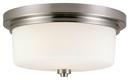 Design House Brushed Nickel 13 in. 60W 2-Light Ceiling Mount Light 