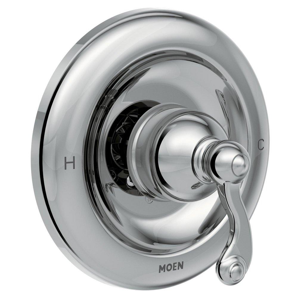 Moen Chrome Tub and Shower Pressure Balancing Valve Trim Only with Metal Single Lever Handle for  T2123 Series Single-Handle Tub and Shower Trims 