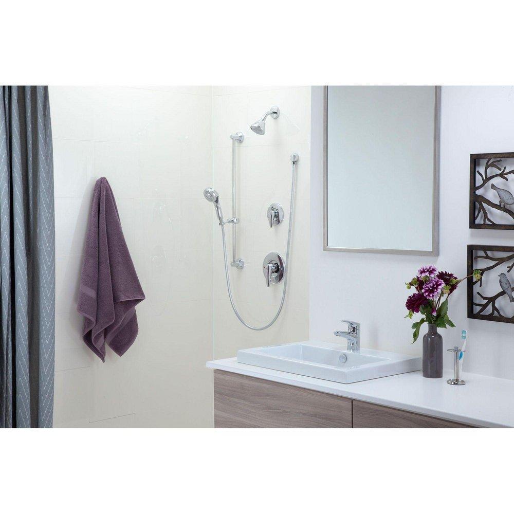 Moen Chrome Deck Mount Bathroom Sink Faucet with Single Lever Handle 