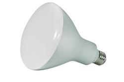 85W 6-4/9 in. BR40 LED Light Bulb with a Medium E-26 Base Dimmable in Frosted/Warm White