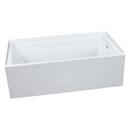Miseno White 59-3/4 x 32-1/10 in. Cast Acrylic and Reinforced Fiberglass Rectangle Skirted 3-Wall Alcove Bathtub with Right Drain 