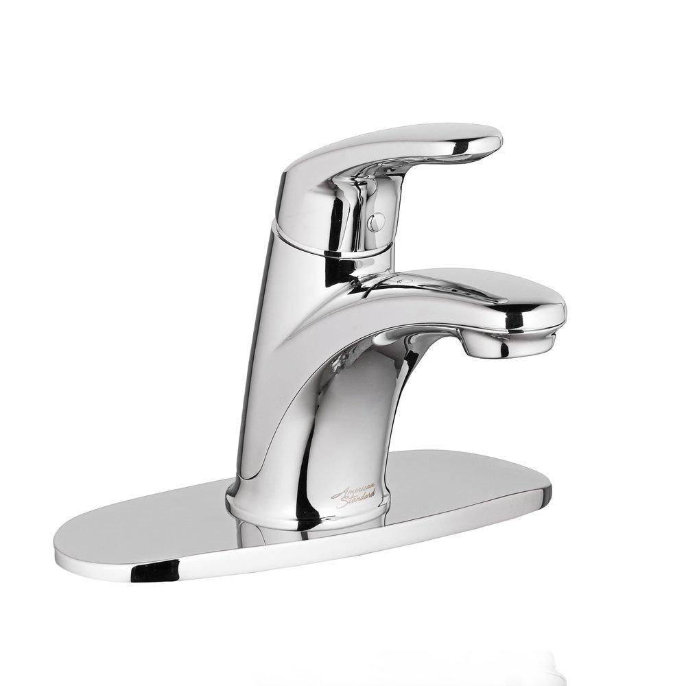American Standard Polished Chrome Centerset Bathroom Sink Faucet with Single Lever Handle 