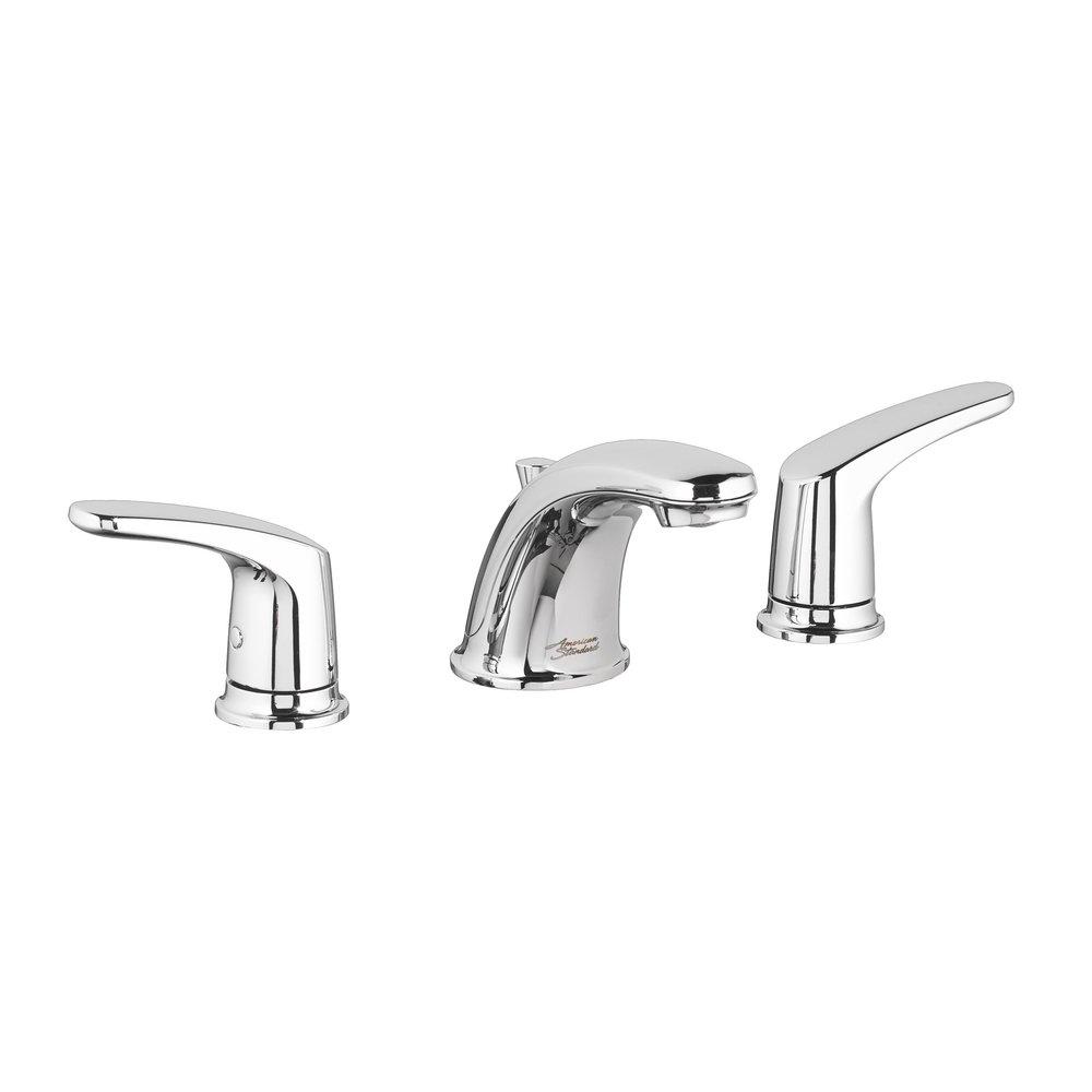 American Standard Polished Chrome Two Handle Widespread Bathroom Sink Faucet 