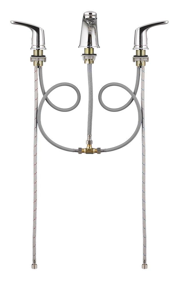 American Standard Polished Chrome Two Handle Widespread Bathroom Sink Faucet 