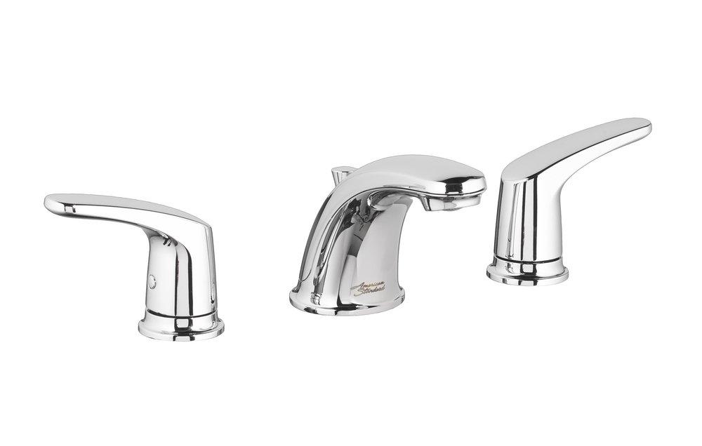 American Standard Polished Chrome Two Handle Widespread Bathroom Sink Faucet 