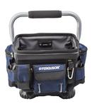 8 x 9 in. Blue/Black Heavyweight Fabric Tool Bag with Rubber Grip Handle