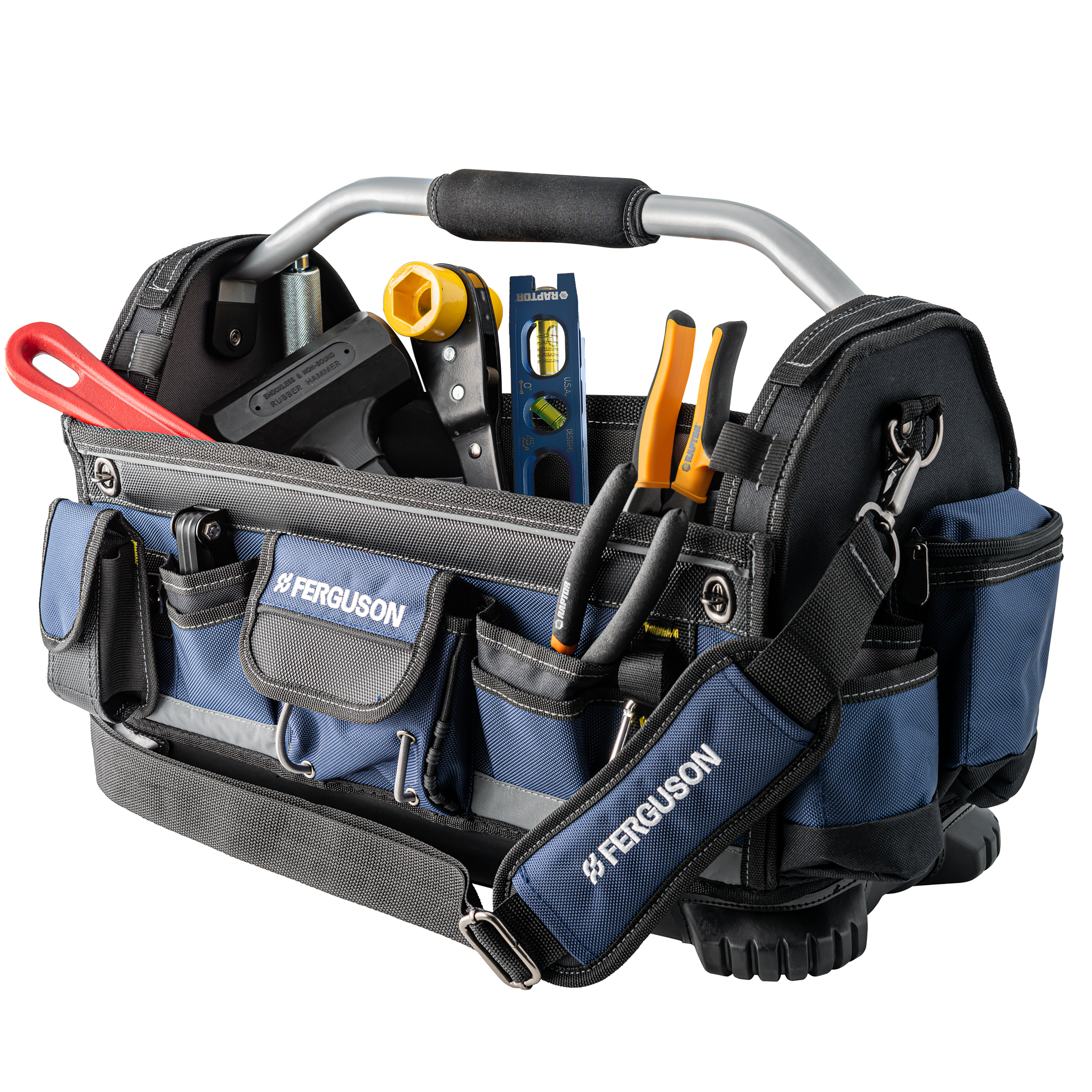 RAPTOR&reg; Blue Plastic Blue/Black Tool Bag 