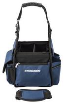 9 in. Blue/Black Heavyweight Fabric Tool Bag with Rubber Grip Handle