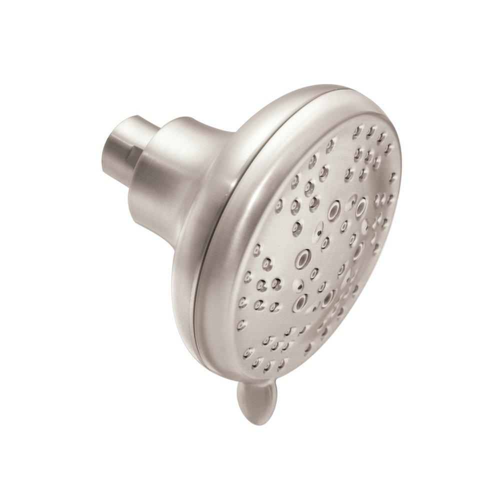Moen Brushed Nickel Multi Function Invigorating, Refreshing, Targeted Massage, Energizing and Relaxing Showerhead 