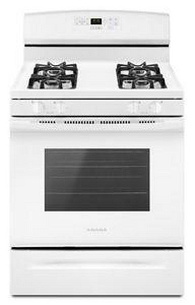 Amana White 29-7/8 in. Gas 4-Burner Sealed Freestanding Range 