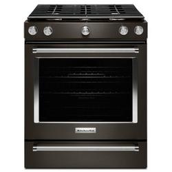 29-7/8 in. Gas 5-Burner Sealed Slide-in Range in Black Stainless Steel