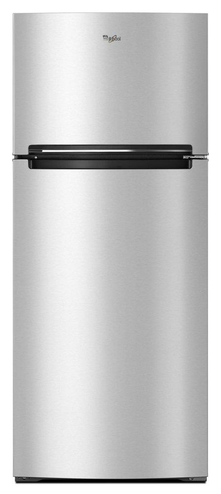 Whirlpool Fingerprint Resistant Stainless Steel 28 in. 18 cu. ft. Top Mount Freezer Refrigerator 