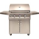 Alfresco Stainless Steel 58 in. 3-Burner Propane Freestanding Cart Grill with Internal Light and Rotisserie 