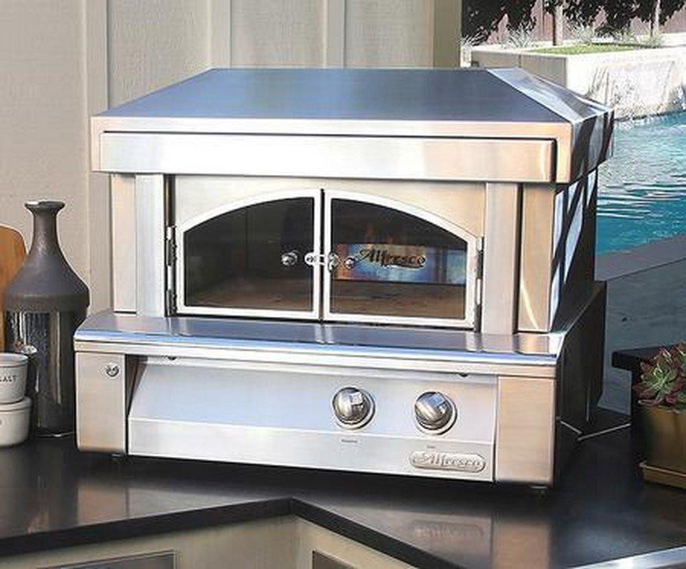 Alfresco Stainless Steel 30 in. Countertop Mounting Pizza Oven 