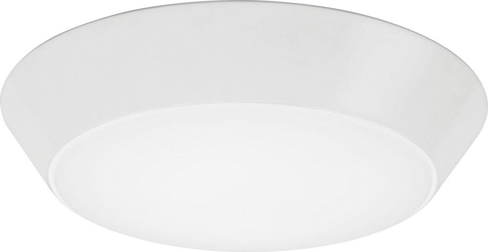 Lithonia Lighting Textured White 13 in. 28W 1-Light Integrated LED Flushmount Ceiling Fixture 