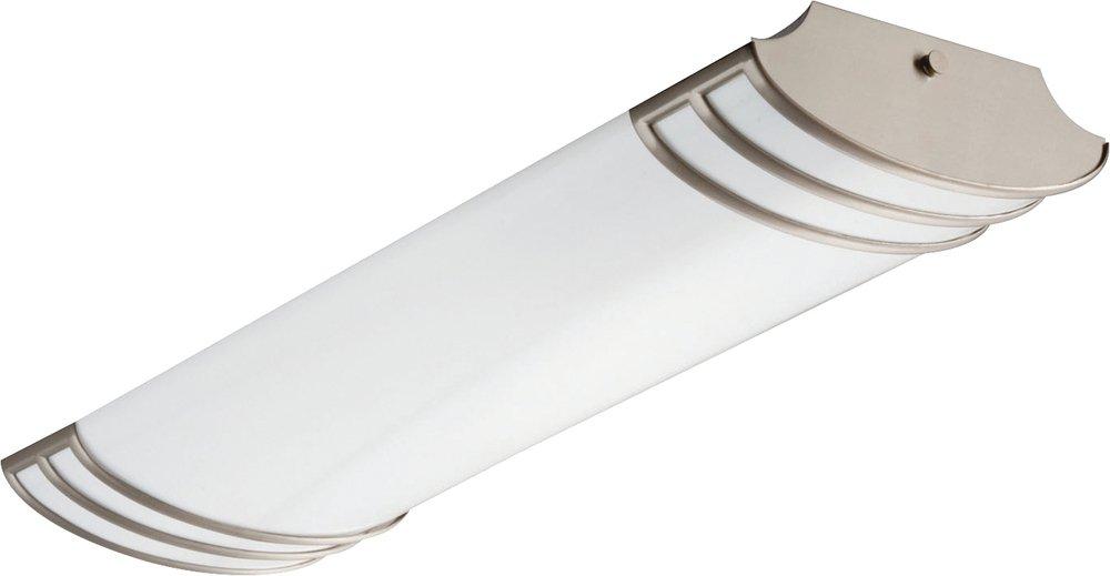 Lithonia Lighting Brushed Nickel 25 in. 26W LED Linear Flush Mount Ceiling Fixture 