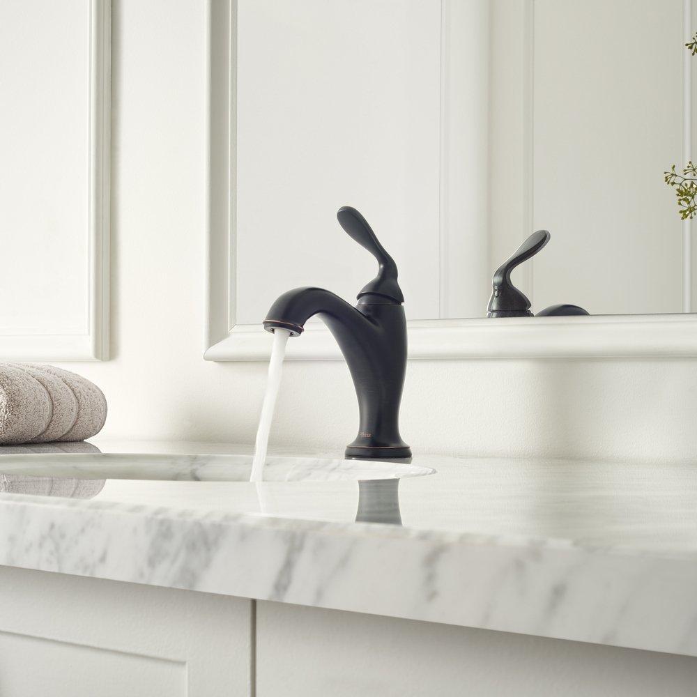 Pfister Tuscan Bronze Single Handle Monoblock Bathroom Sink Faucet 