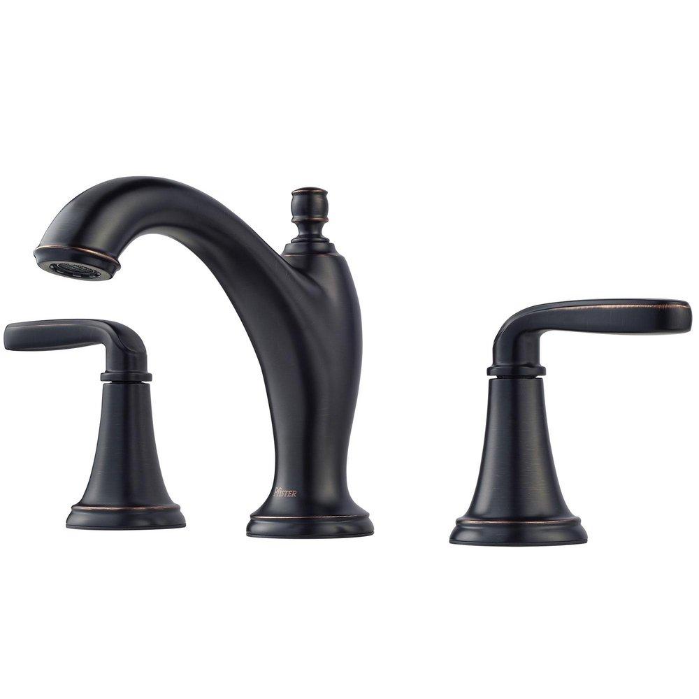 Pfister Tuscan Bronze Two Handle Widespread Bathroom Sink Faucet 