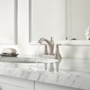 Pfister Brushed Nickel Deck Mount Centerset Bathroom Sink Faucet with Double Lever Handle and High Arc Spout 